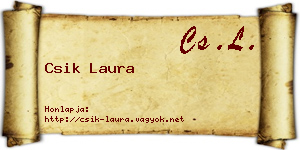 Csik Laura névjegykártya